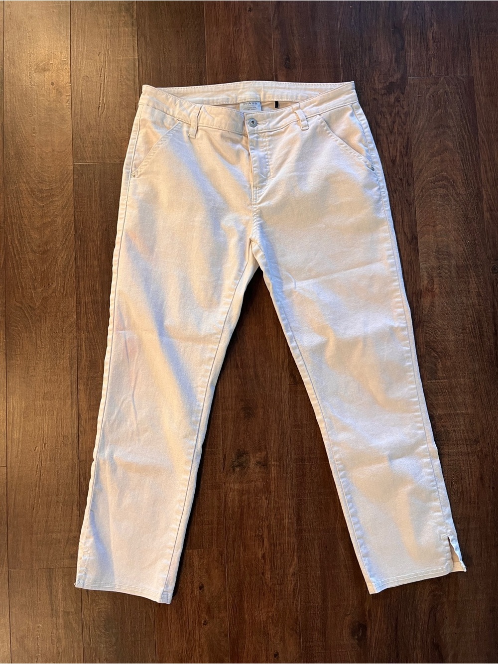 Prana Pants Womens 8 R Kayla High Rise Beige 75% Organic Cotton 5 Pocket Active